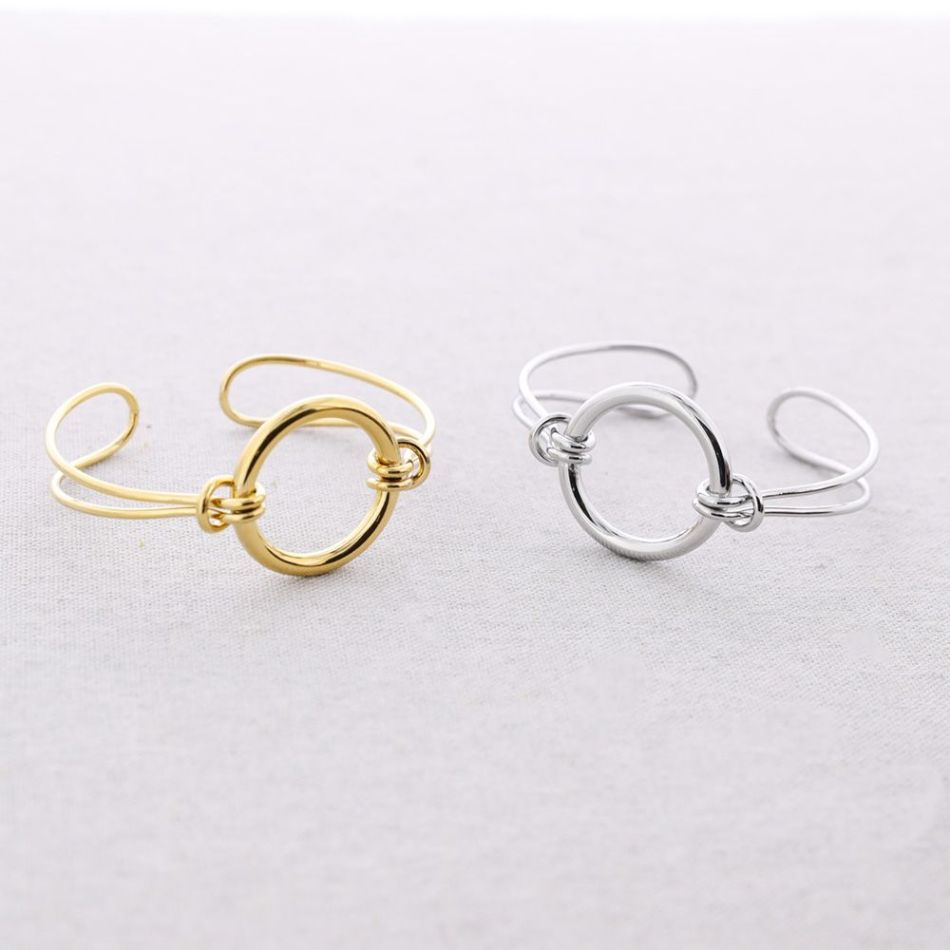 ADJUSTABLE STEEL RING BRACELET