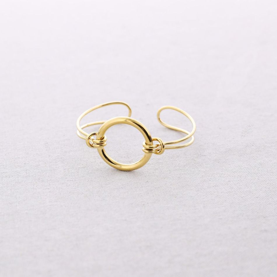 ADJUSTABLE STEEL RING BRACELET