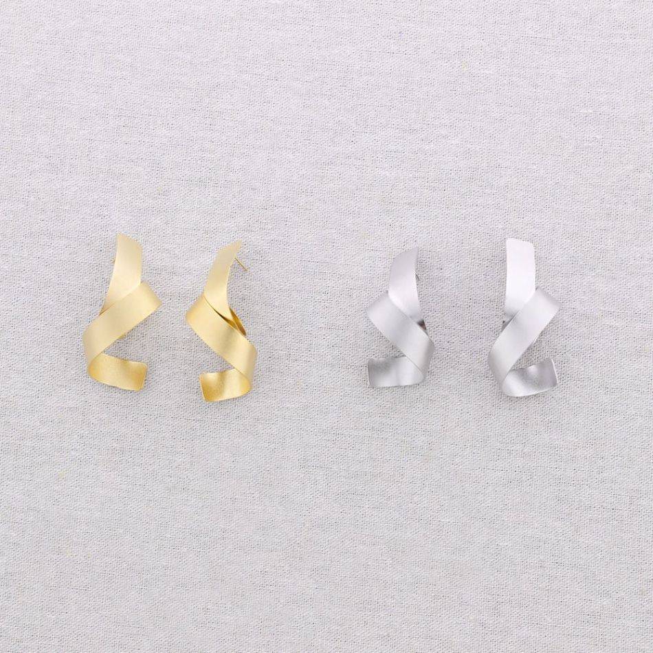 PENDIENTES ACERO ESPIRAL