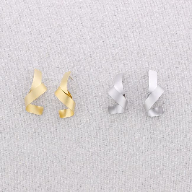 PENDIENTES ACERO ESPIRAL