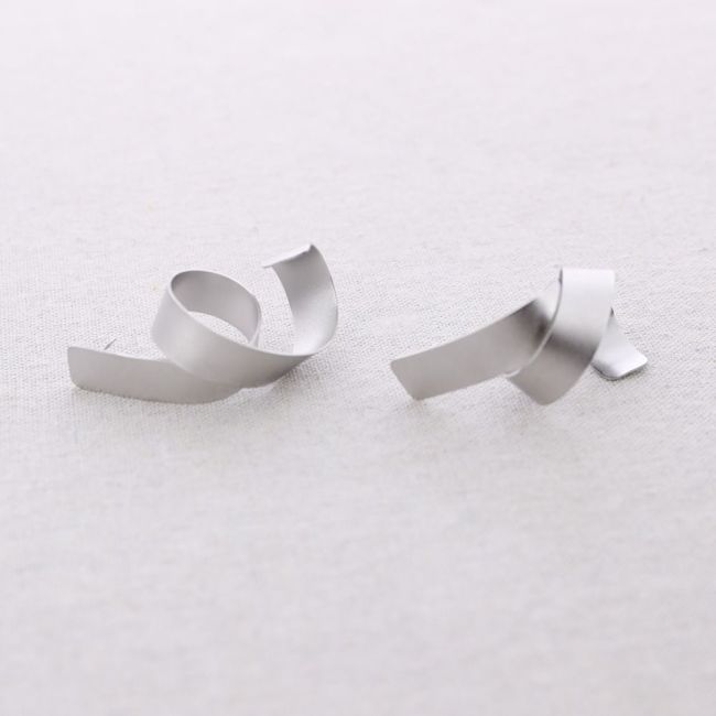 PENDIENTES ACERO ESPIRAL