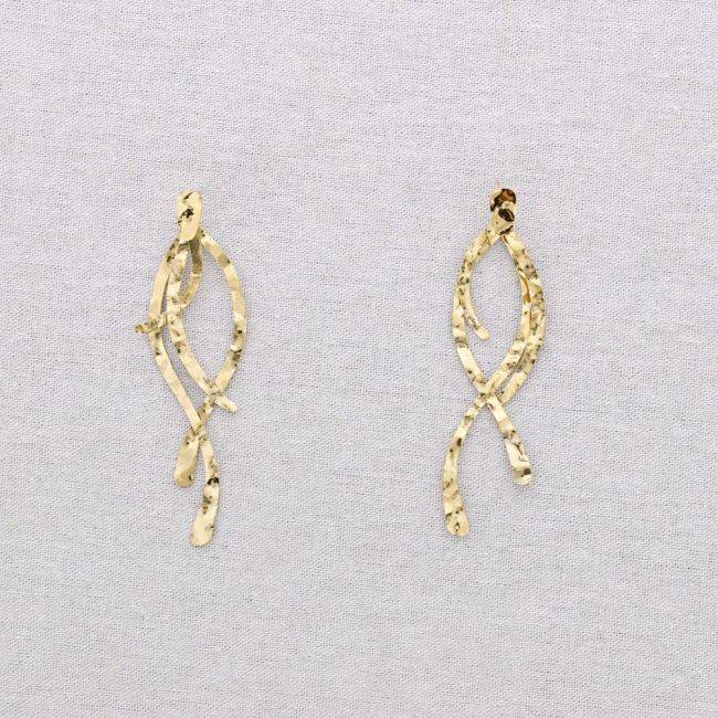 PENDIENTES ACERO TIRAS COLGANTES