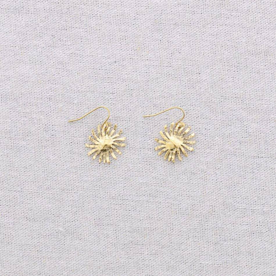PENDIENTES ACERO COLGANTE FLOR