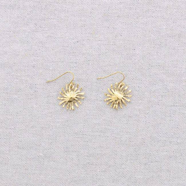 PENDIENTES ACERO COLGANTE FLOR