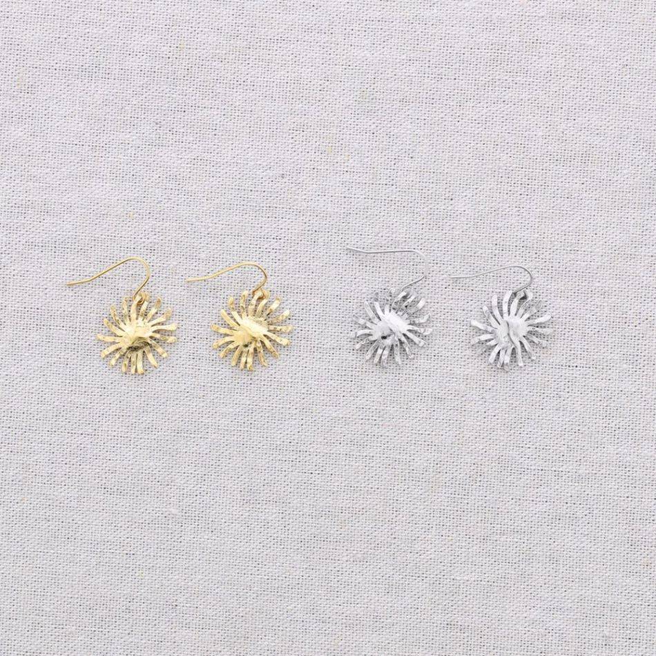 PENDIENTES ACERO COLGANTE FLOR