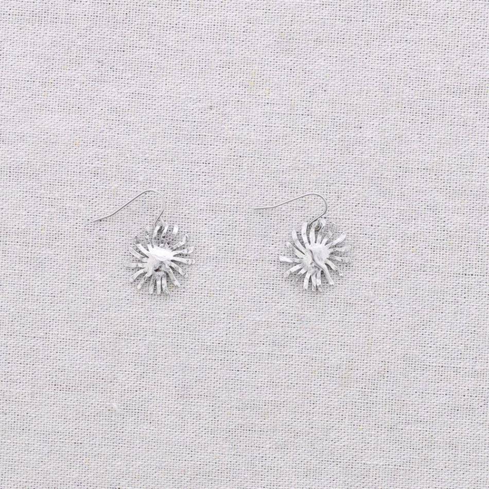 PENDIENTES ACERO COLGANTE FLOR