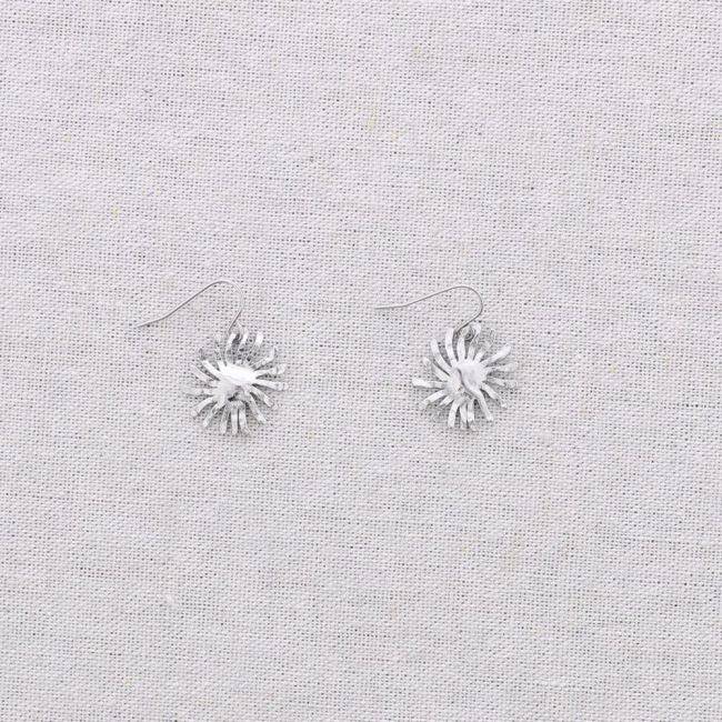 PENDIENTES ACERO COLGANTE FLOR