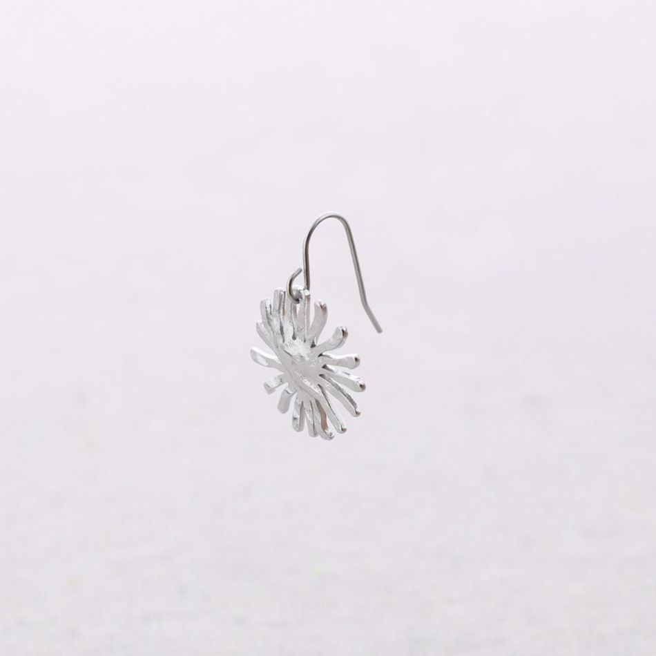 PENDIENTES ACERO COLGANTE FLOR