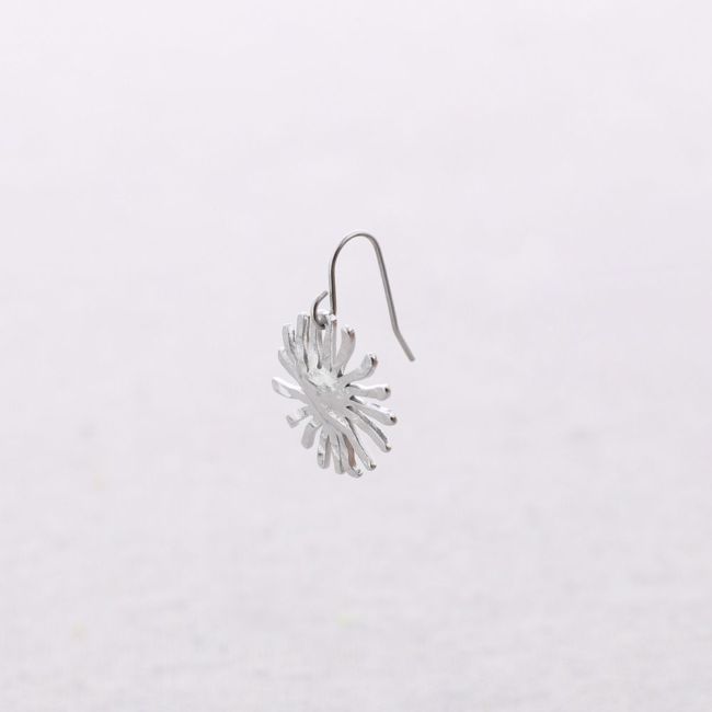 PENDIENTES ACERO COLGANTE FLOR