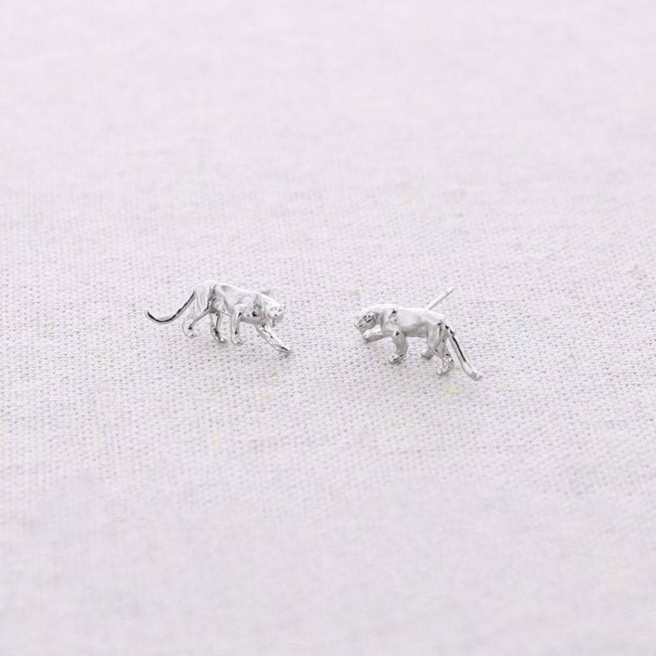 PENDIENTES PRESIÓN ACERO LEOPARDO