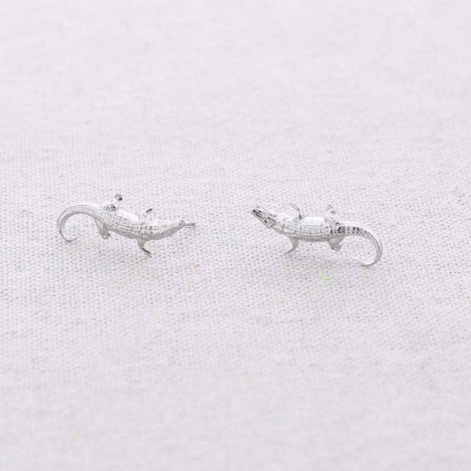 PENDIENTES PRESIÓN ACERO COCODRILO