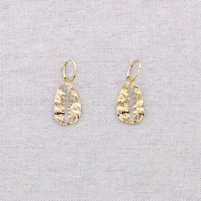 STEEL HOOP DANGLING EARRINGS