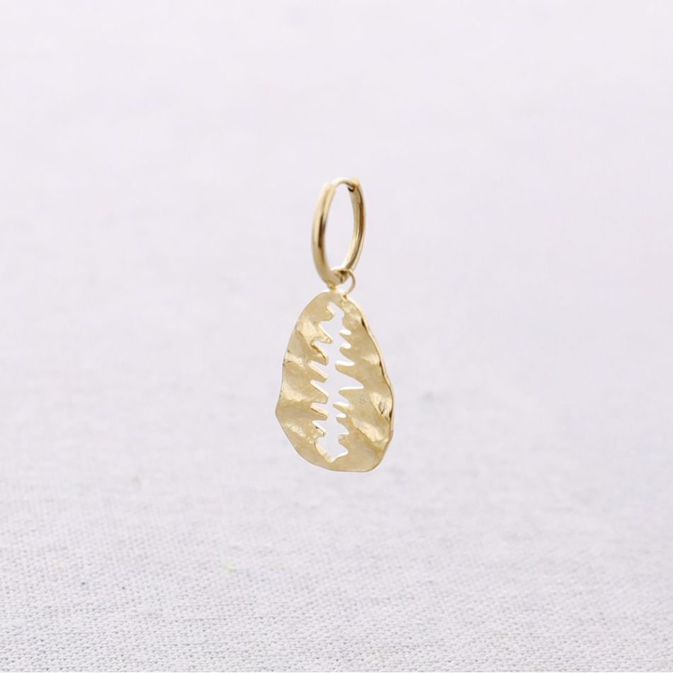 STEEL HOOP DANGLING EARRINGS