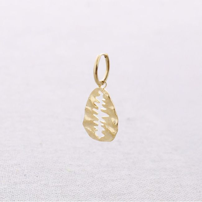 STEEL HOOP DANGLING EARRINGS