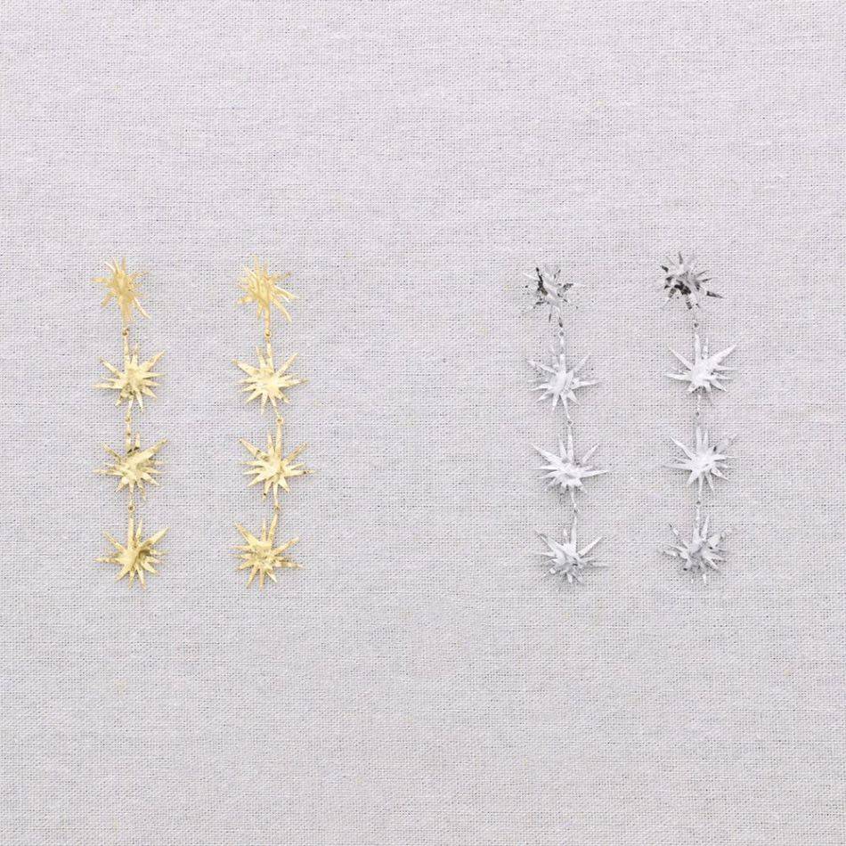 PENDIENTES ACERO COLGANTE CHISPAS