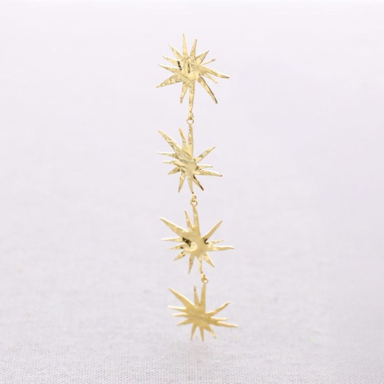 STEEL SPARKLING PENDANT EARRINGS