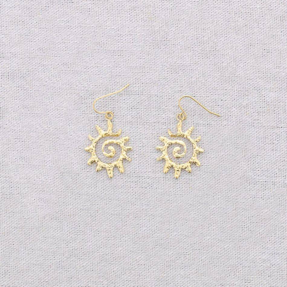 PENDIENTES ACERO COLGANTE SOL