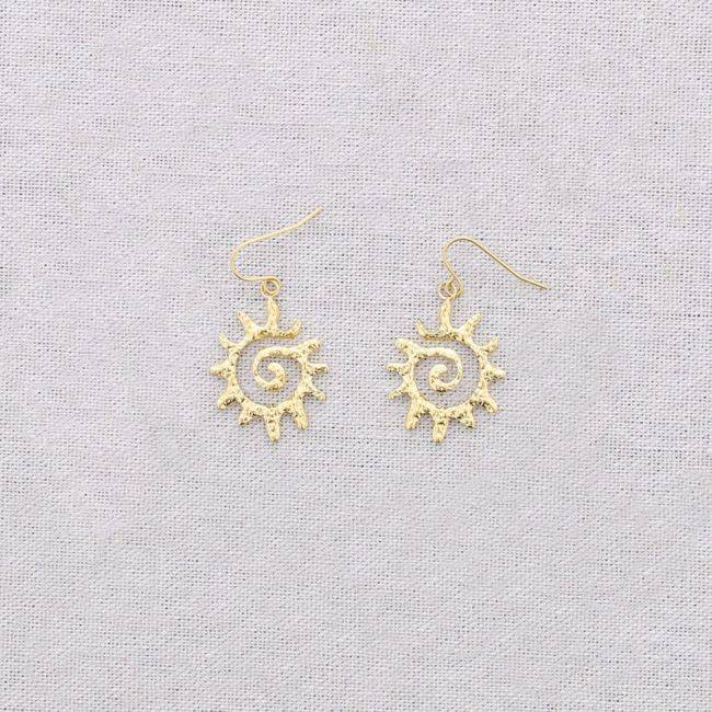 PENDIENTES ACERO COLGANTE SOL