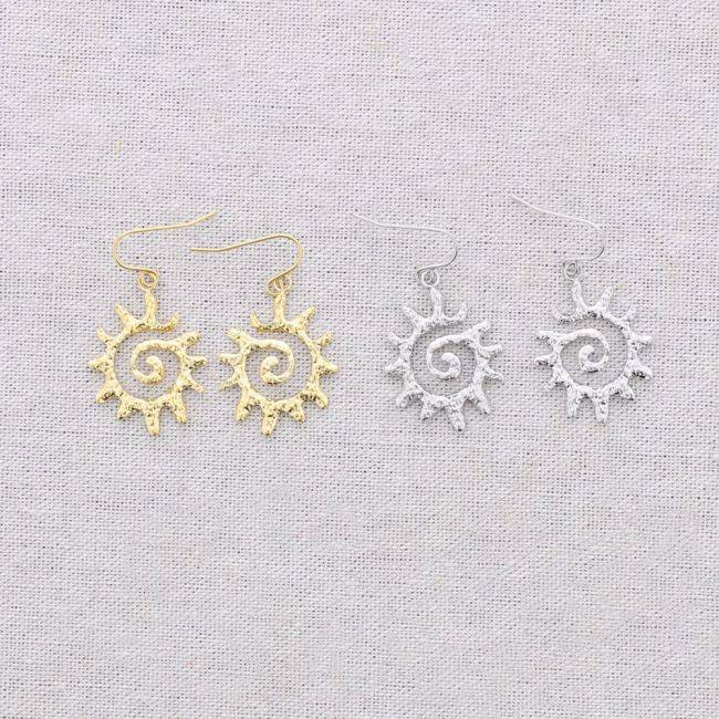 PENDIENTES ACERO COLGANTE SOL