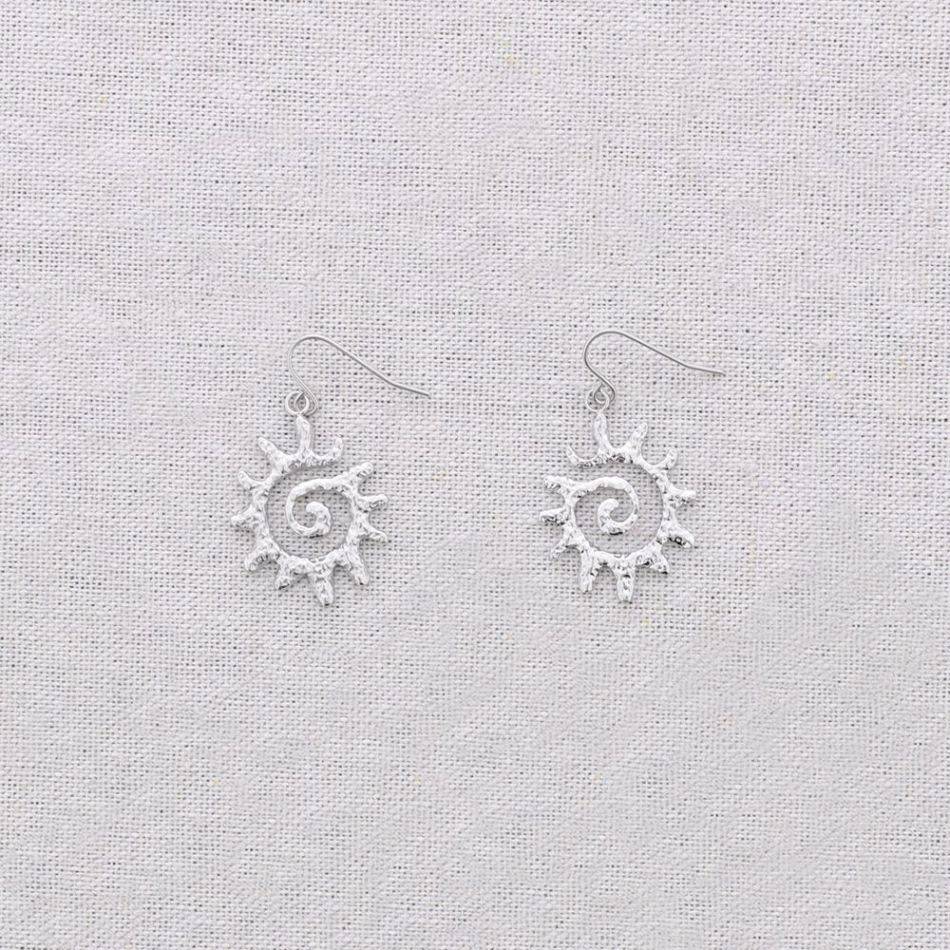 PENDIENTES ACERO COLGANTE SOL