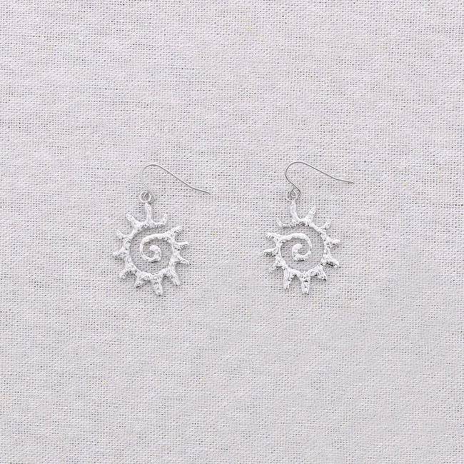 PENDIENTES ACERO COLGANTE SOL