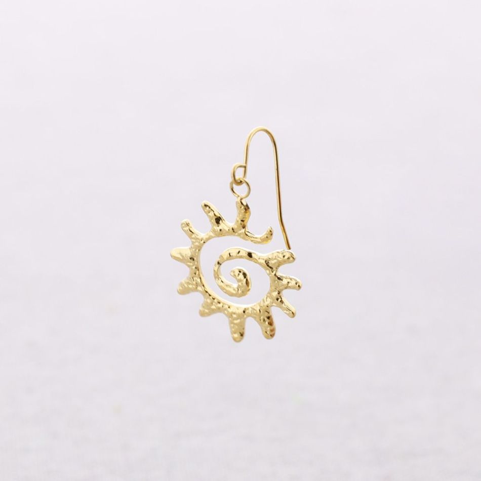 PENDIENTES ACERO COLGANTE SOL
