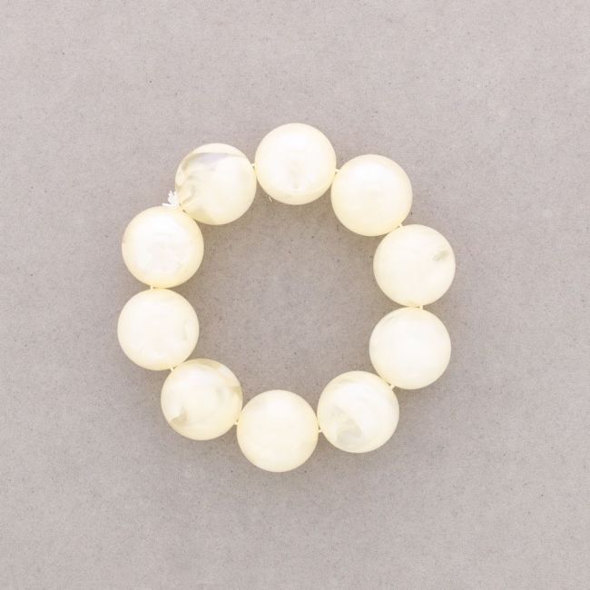 PULSERA ELÁSTICA CUENTAS BOLAS RESINA