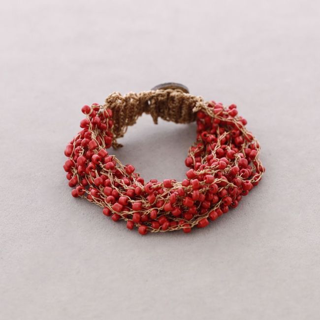 PULSERA MULTI TIRAS ABALORIOS
