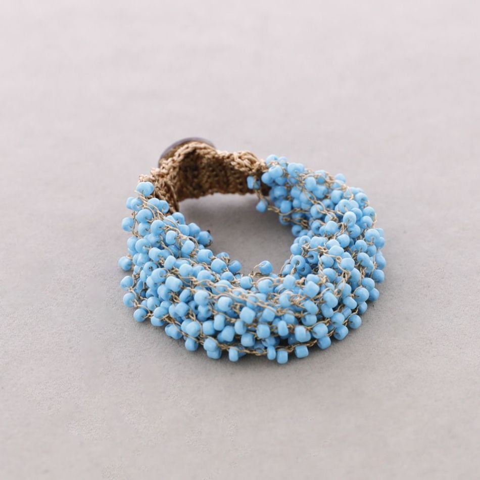 PULSERA MULTI TIRAS ABALORIOS