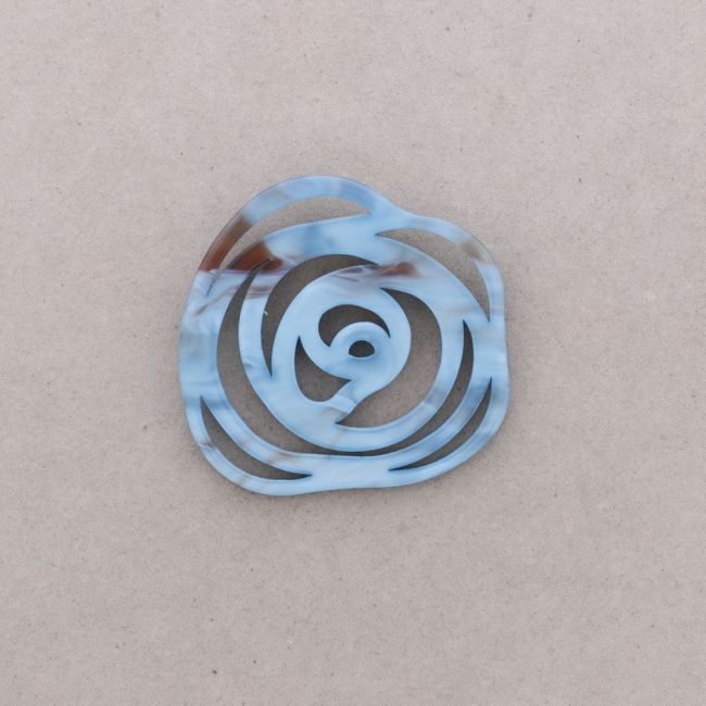 BROCHE RESINA FLOR CALADA