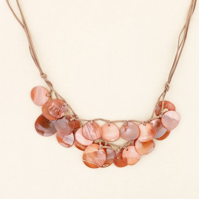 TRIPLE RESIN BEADS SHORT NECKLACE