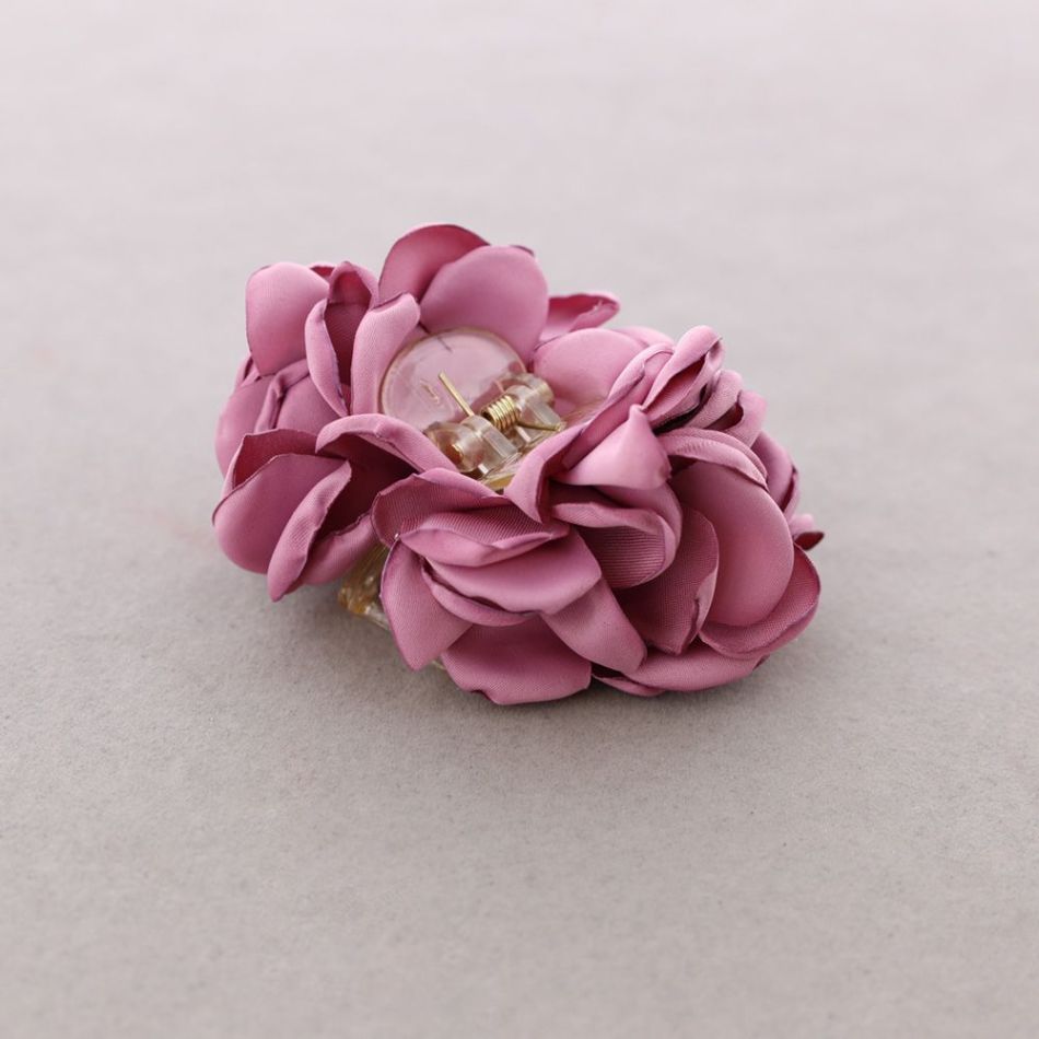 PINZA DE PELO DOBLE FLOR TELA