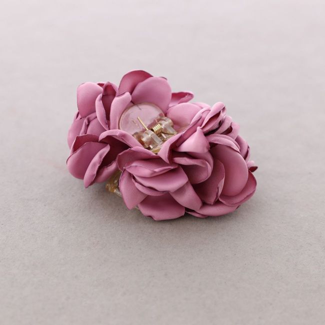 PINZA DE PELO DOBLE FLOR TELA