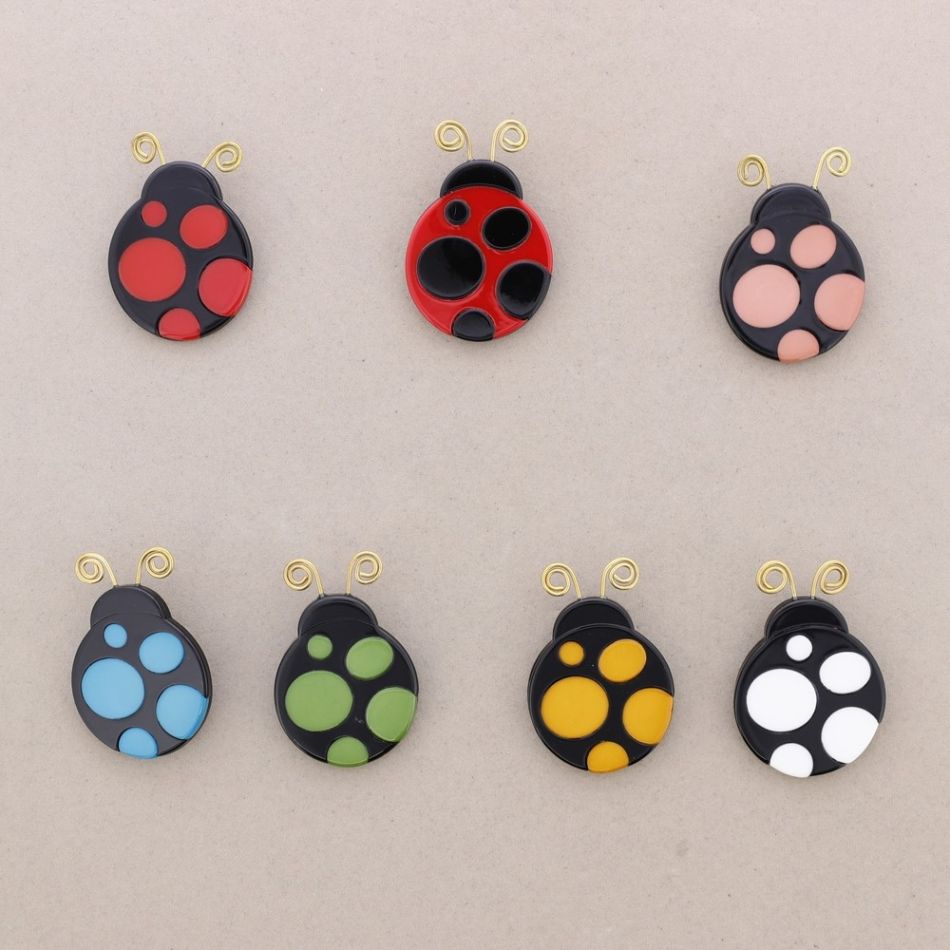RESIN LADYBIRD BROOCH