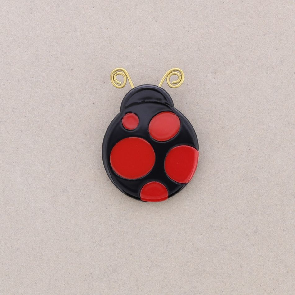 RESIN LADYBIRD BROOCH