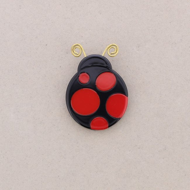 RESIN LADYBIRD BROOCH