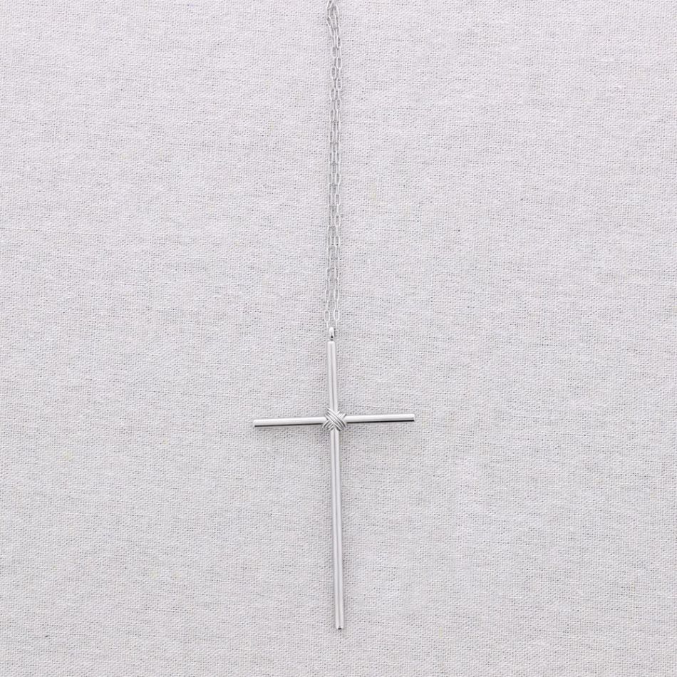 COLLAR LARGO ACERO COLGANTE CRUZ
