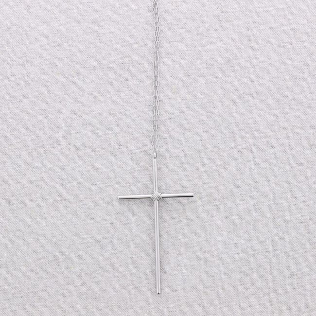 COLLAR LARGO ACERO COLGANTE CRUZ