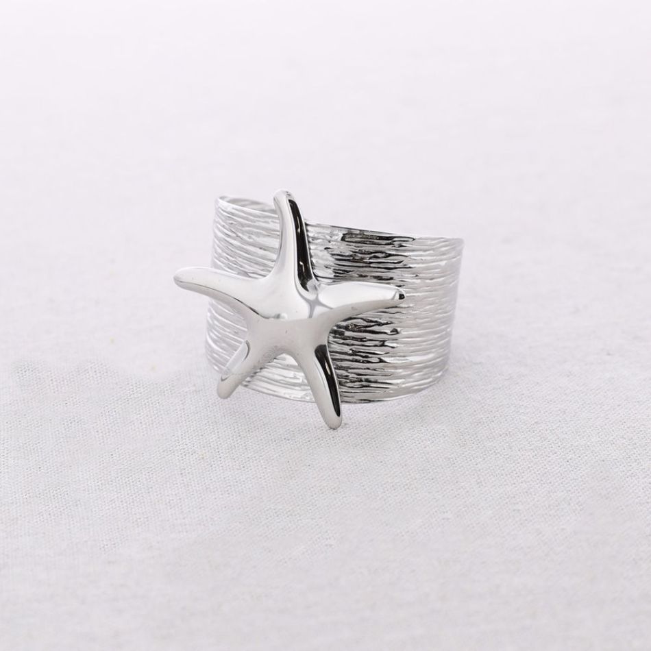 ADJUSTABLE STEEL STARFISH BRACELET