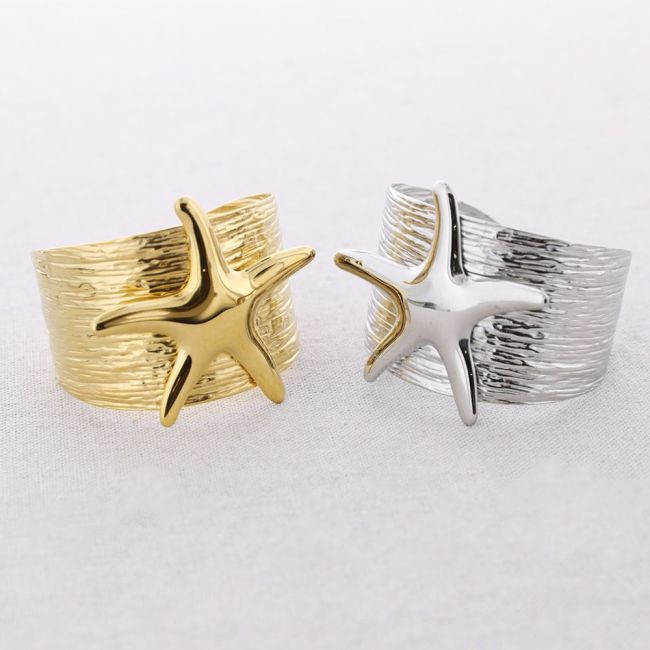 PULSERA ACERO AJUSTABLE ESTRELLA DEL MAR