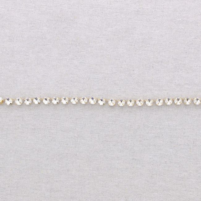 STEEL NECKLACE WITH CRYSTAL BEADS
