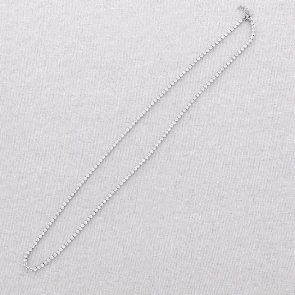 COLLAR LARGO ACERO CUENTAS CRISTALES