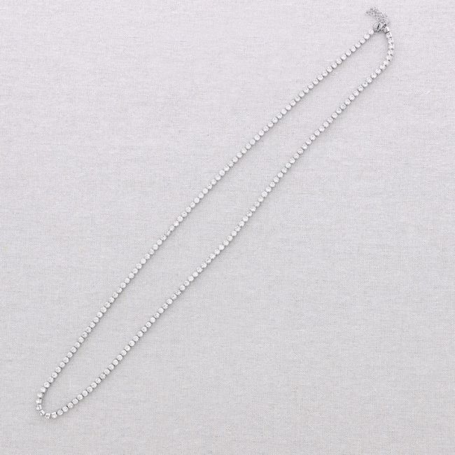 COLLAR LARGO ACERO CUENTAS CRISTALES