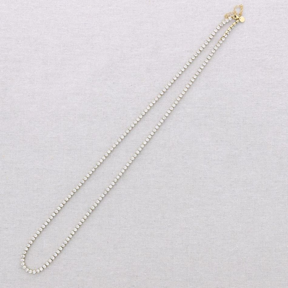 COLLAR LARGO ACERO CUENTAS CRISTALES