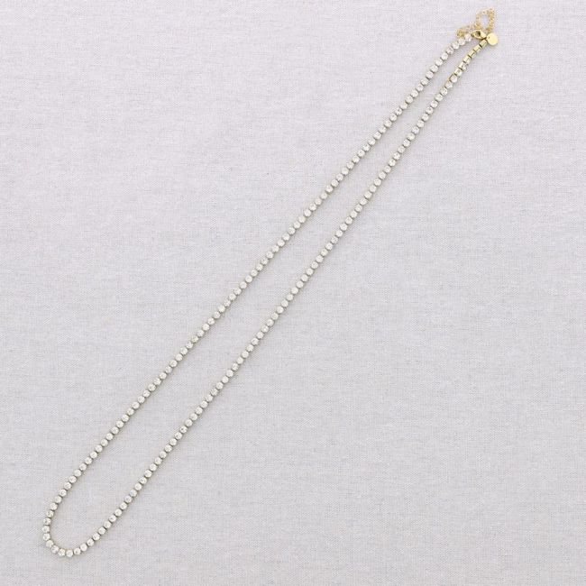 COLLAR LARGO ACERO CUENTAS CRISTALES
