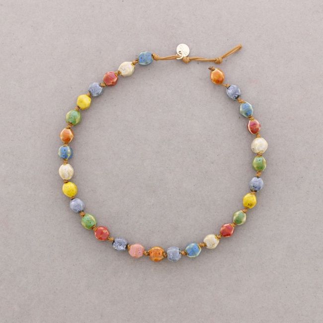 IRREGULAR BEAD CERAMIC CHOKER