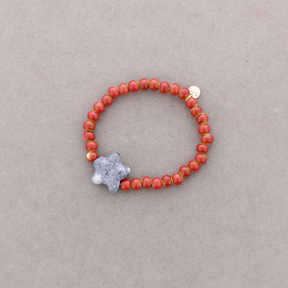 ELASTIC BRACELET STAR CERAMIC BEADS
