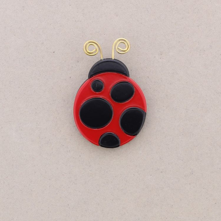 RESIN LADYBIRD BROOCH 2