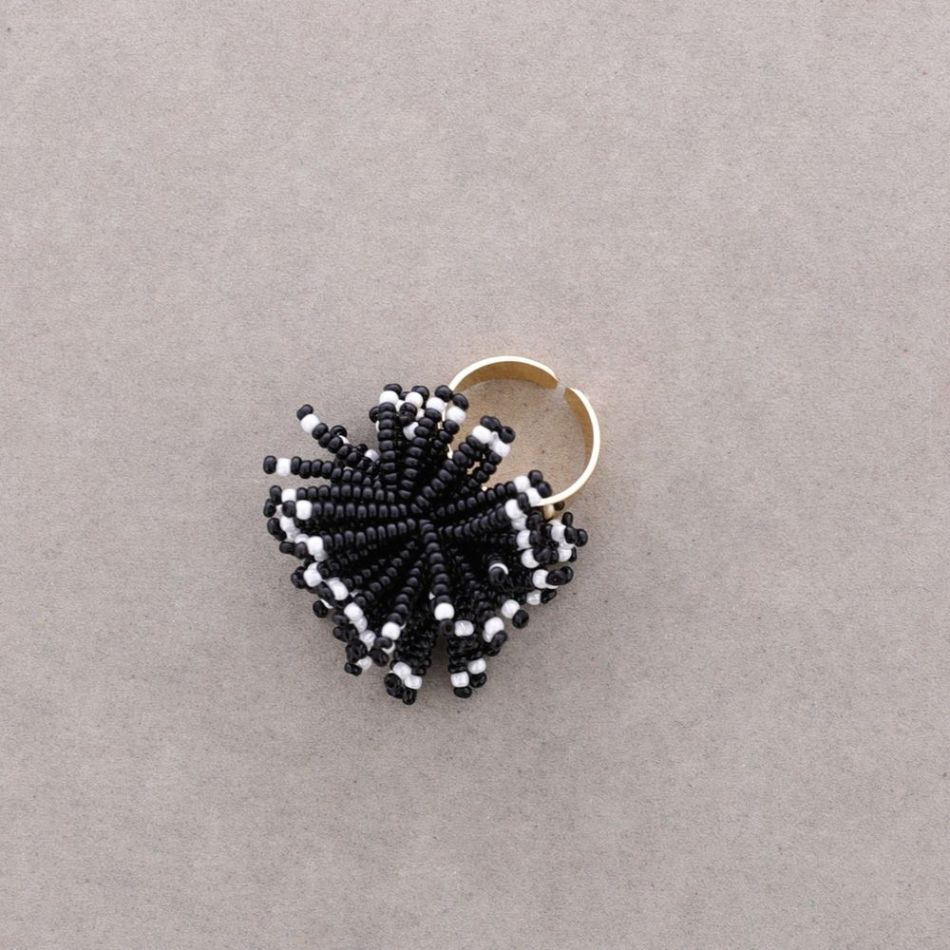 ANILLO POMPOM ABALORIOS