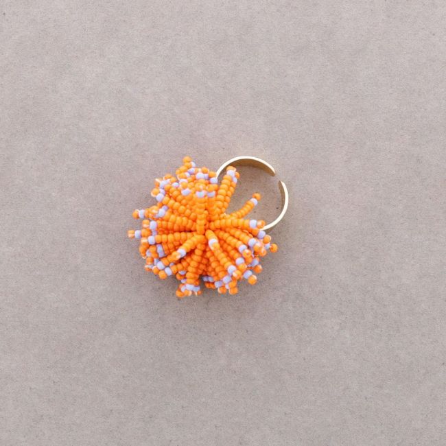 ANILLO POMPOM ABALORIOS